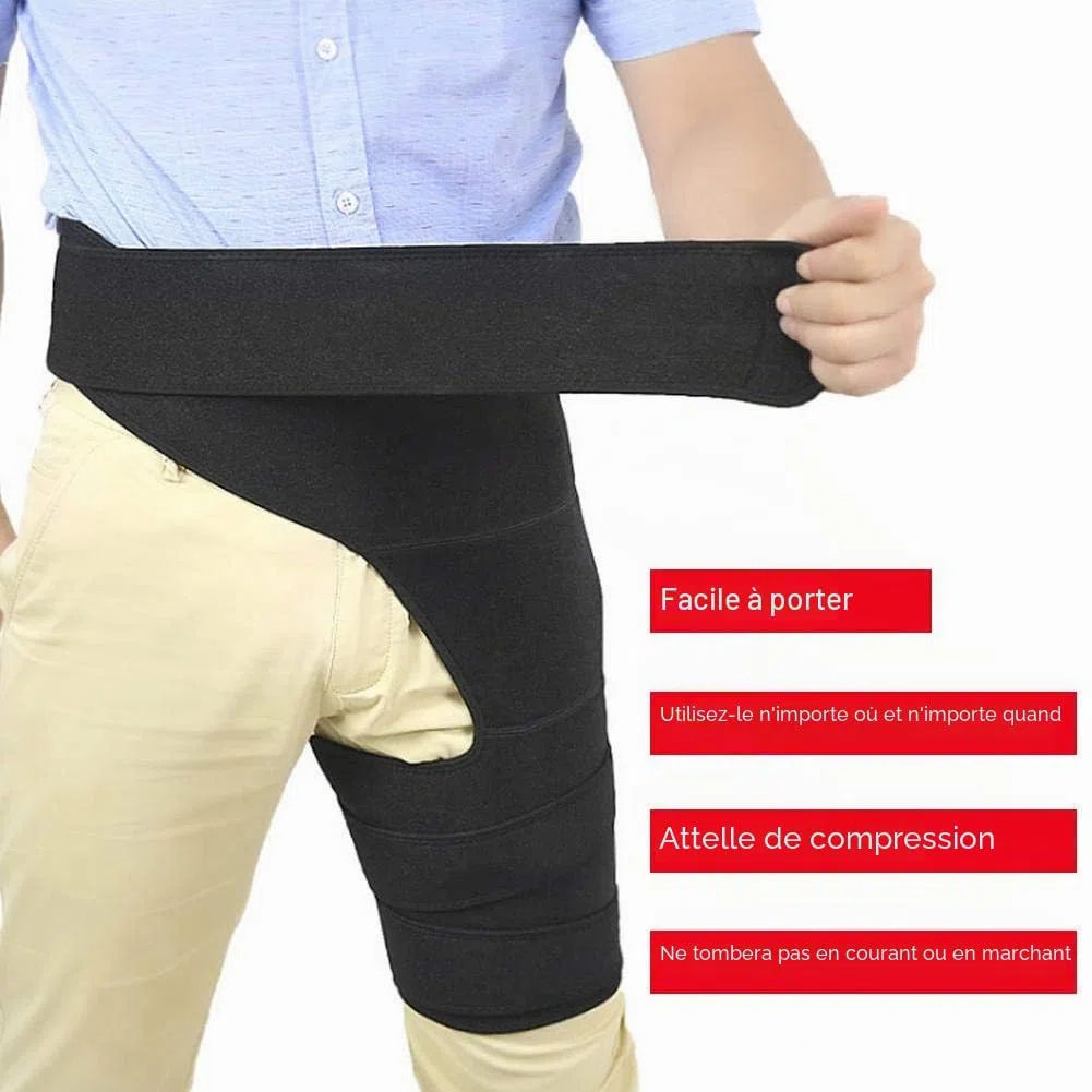 Brrnoo Support à l'aine, Soutien de l'articulation de la Hanche soulagement de la Douleur orthèse de Compression orthèse de Soutien de l'aine avec Ceinture réglable pour Femmes et Hommes