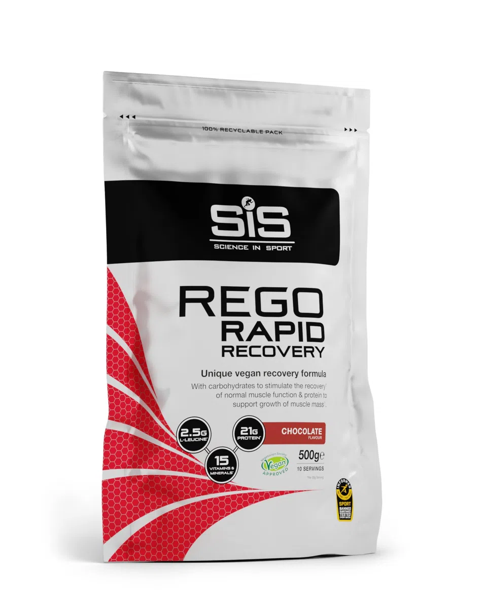 Science in Sport Rego Rapid Recovery Poudre 500g Chocolat Vegan - Poudre récupération avec glucides, protéines, électrolytes, vitamines et minéraux, soutient un entraînement efficace