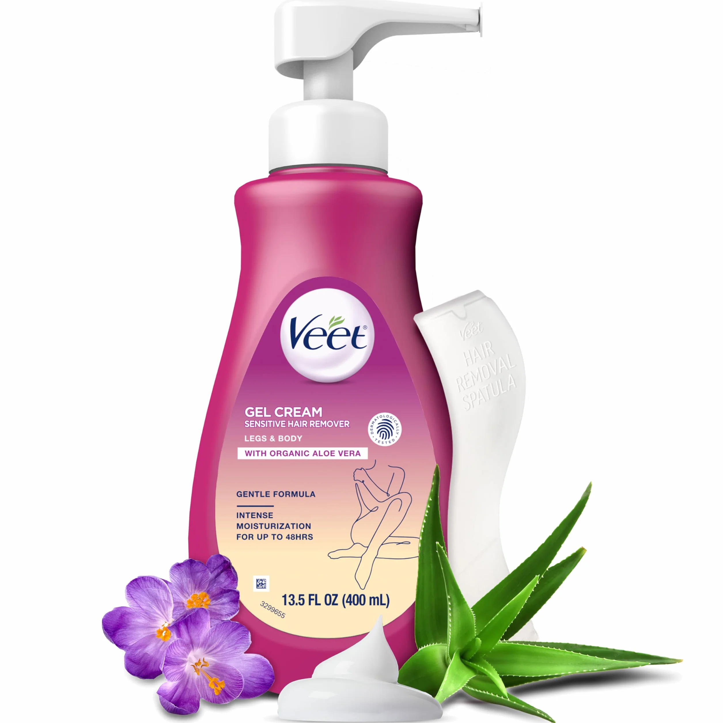 Veet Gel Hair Remover Cream, Sensitive Formula, 13.50 Ounce (Packaging may vary) by Veet