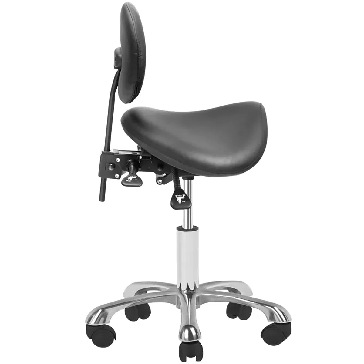 Tabouret cosmétique avec dossier 1025 noir Giovanni
