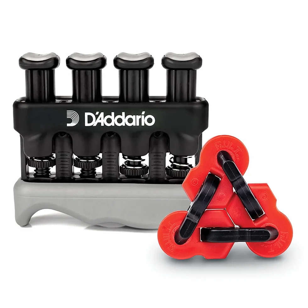 D'Addario Varigrip Hand Exerciser - Améliore la Dextérité et la Force des Doigts, des Mains et des Avant-bras - Outil d'exercice Musculaire de la Main Réglable
