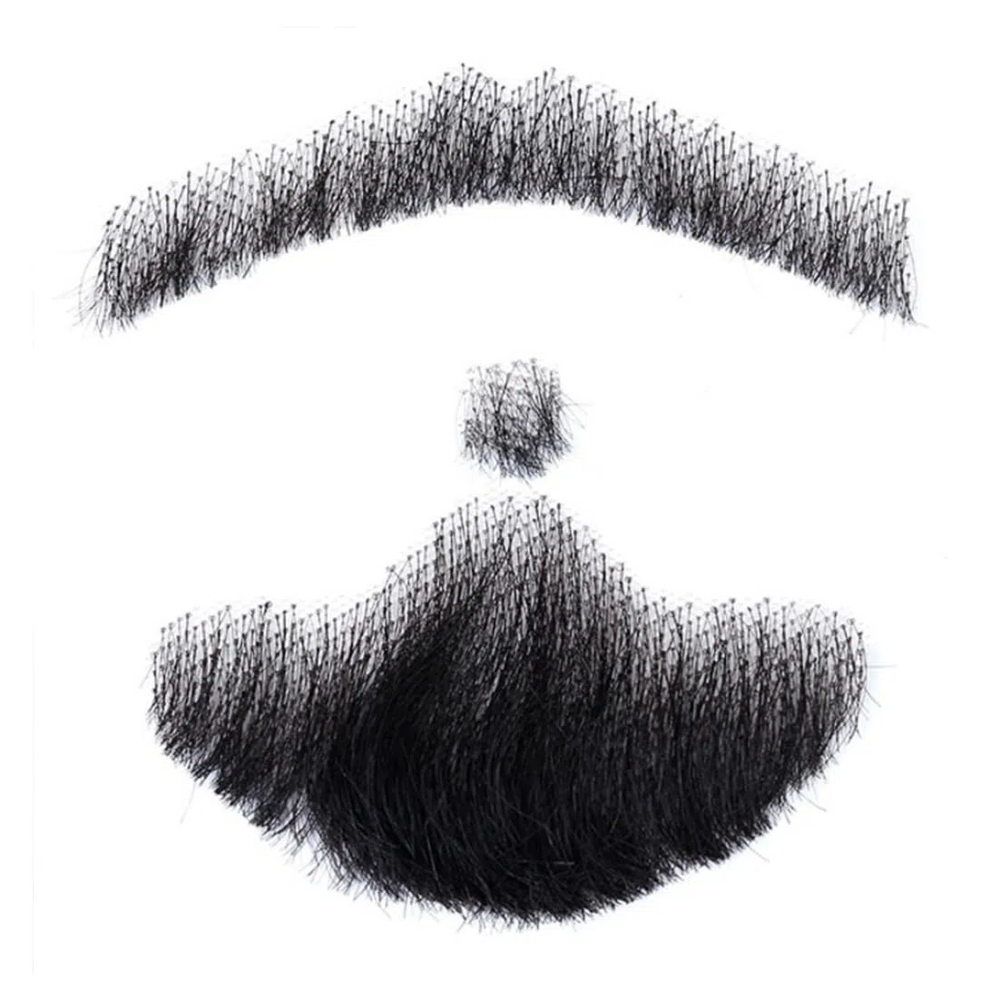 Faux Hommes Barbe de la Barbe réelle Moustache Moustache Barbe la Vie comme la Moustache de Vraie Cheveux Fausse Moustache pour l'homme, Vie comme la Moustache de Vraie Cheveux