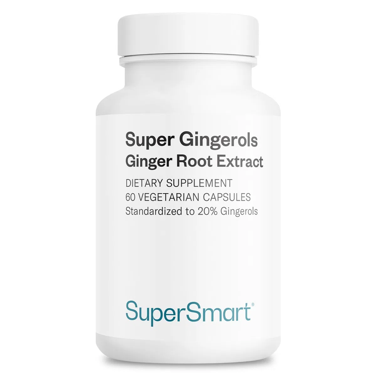 Super Gingerols - Extrait Naturel de Gingembre - Soutenir l’Immunité, Réduit les Nausées et Stimule le Tonus et l’Energie - Formule naturelle en gélules - Vegan - SuperSmart