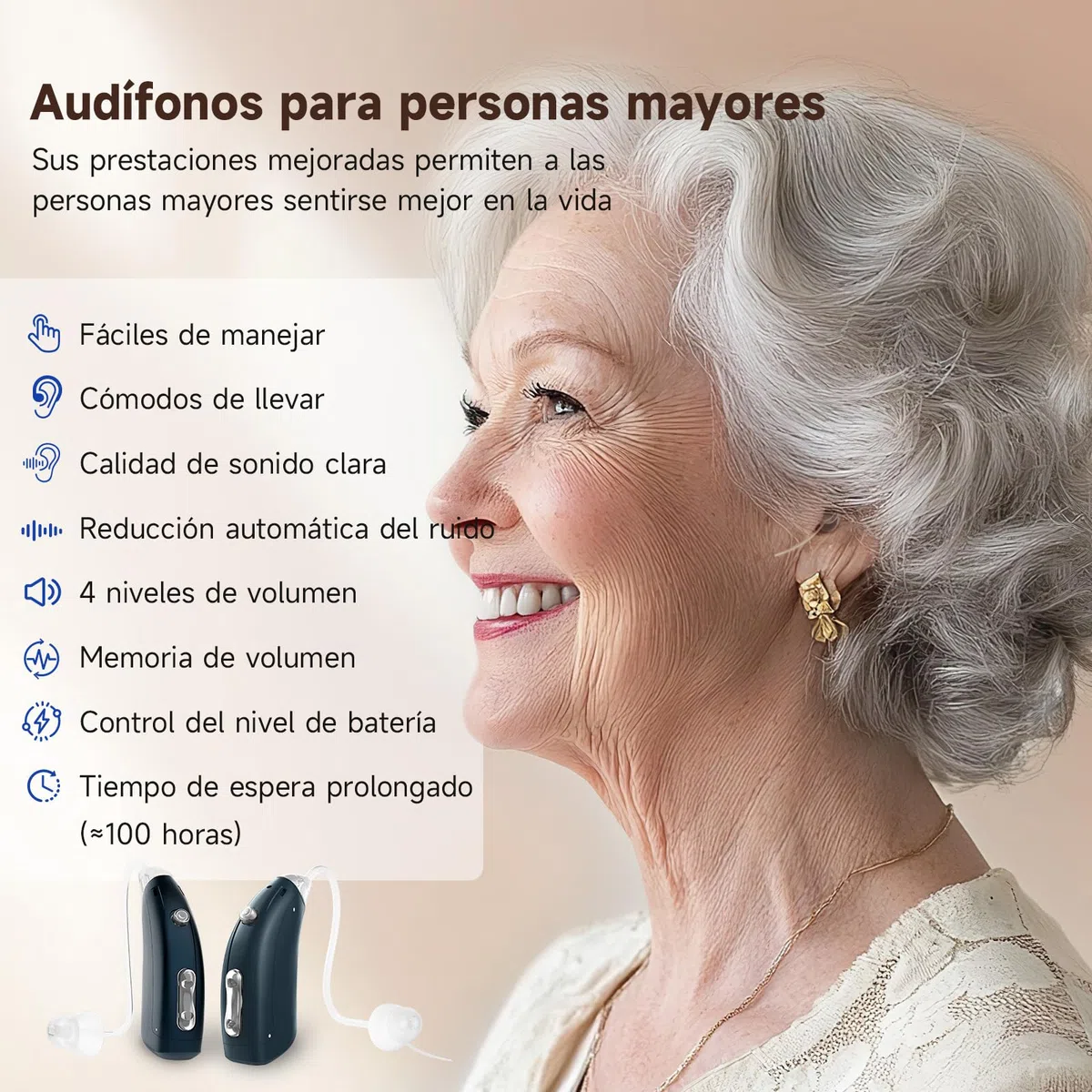 Britzgo Appareil rechargeable Nouvelle technologie de réduction des bruits Étui de chargement inclus (couple)