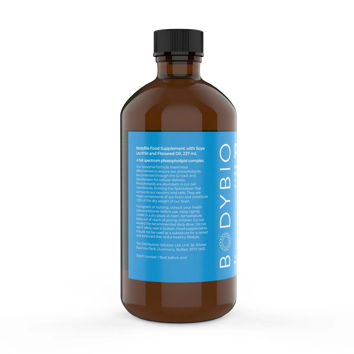 BodyBio PC - Complexe de Phospholipides avec Phosphatidylserine - Clarté Mentale, Memoire et Concentration - Complement Alimentaire Cerveau et Détox Douce - 273 ml
