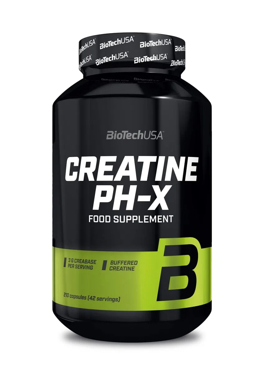 BioTechUSA Creatine Ph-X capsules | Créatine tamponnée | 3g CreaBASE par portion, 210 gélules