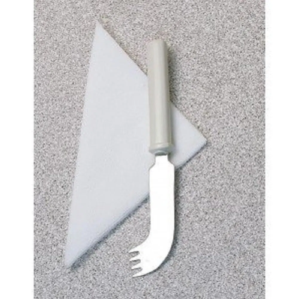 Homecraft, combiné couteau-fourchette, couverts, ustensile de cuisine, aide aux repas, conçu pour manger à une main, en acier inoxydable, Outil d'assistance à la vie
