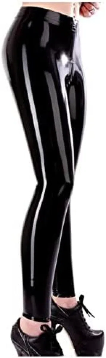 Jambières En Latex Jambières Collants En Latex Legging,Noir,Grand