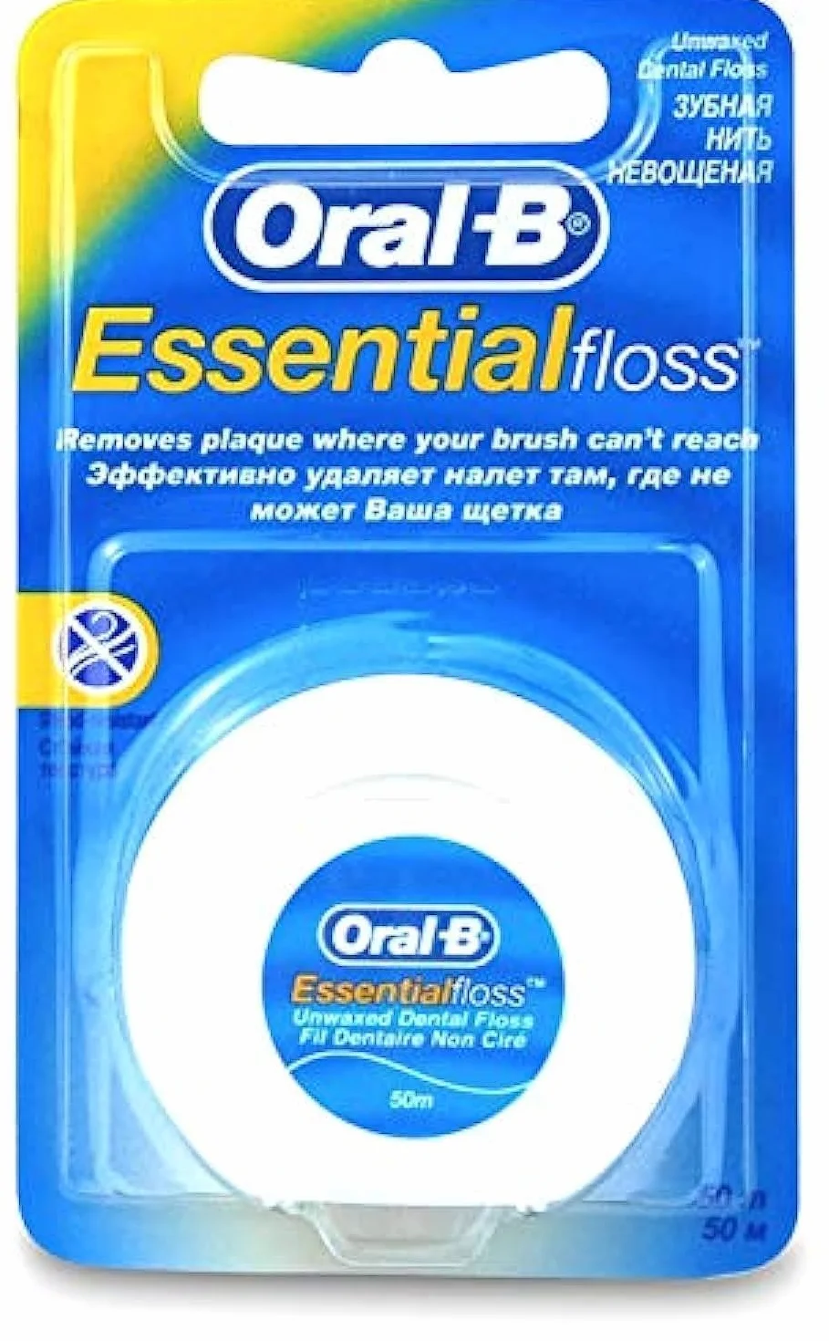12 x Oral-B Fil dentaire non ciré Essential Floss 50 mt.