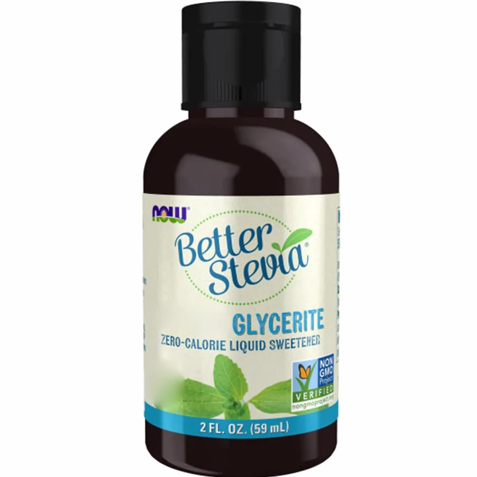 Now Foods, BetterStevia Glycerite, Extrait de Feuille de Stévia Liquide, Substitut de Sucre Végétalien, 60ml, Testé en Laboratoire, Végétarien, Sans Soja, Sans Gluten, Végétarien, Sans OGM