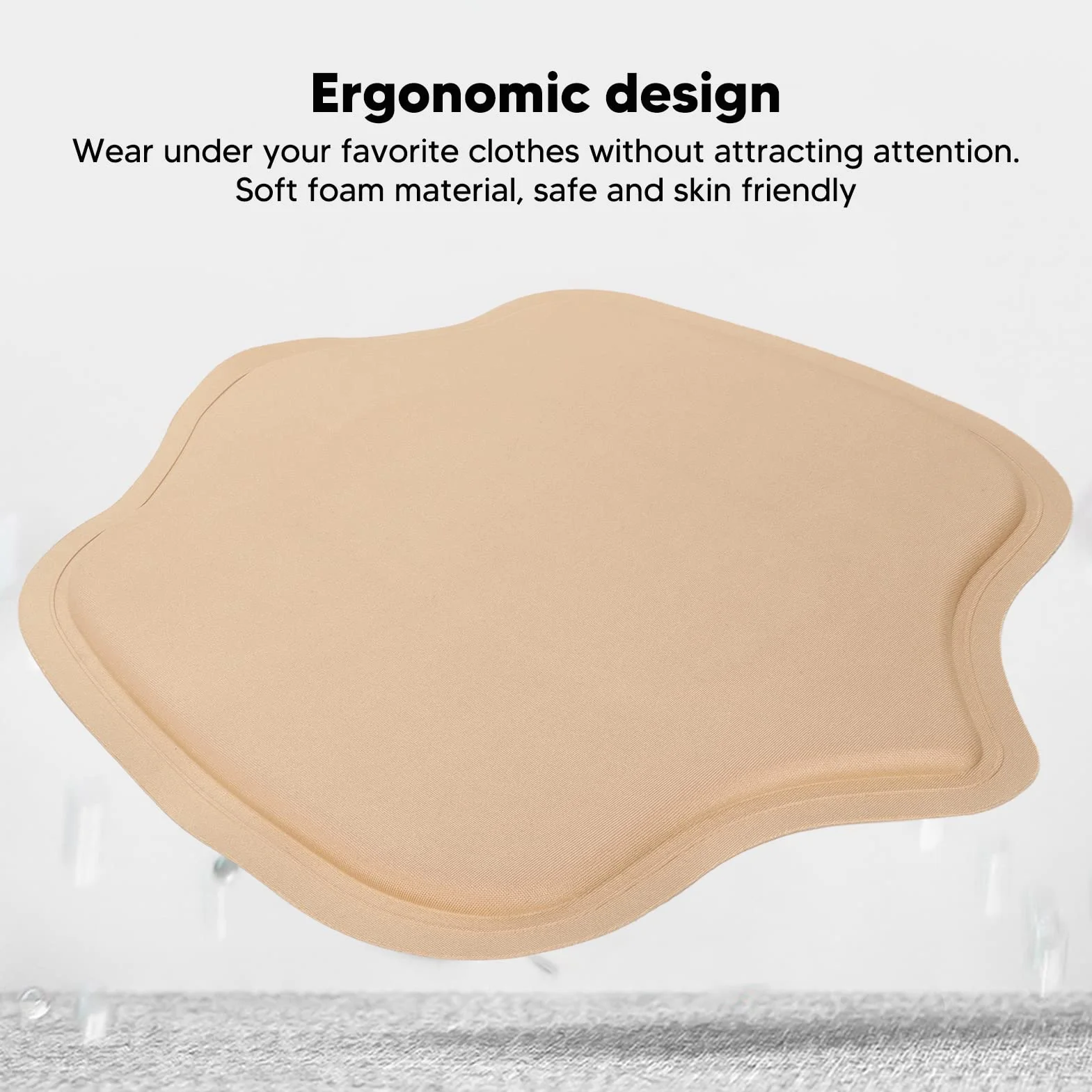 Planche Abdominale en Mousse Lipo Femmes Planche de Compression Abdominale Façonnage en Mousse Souple Post-chirurgie Planche D'aplatissement du Ventre (Beige)