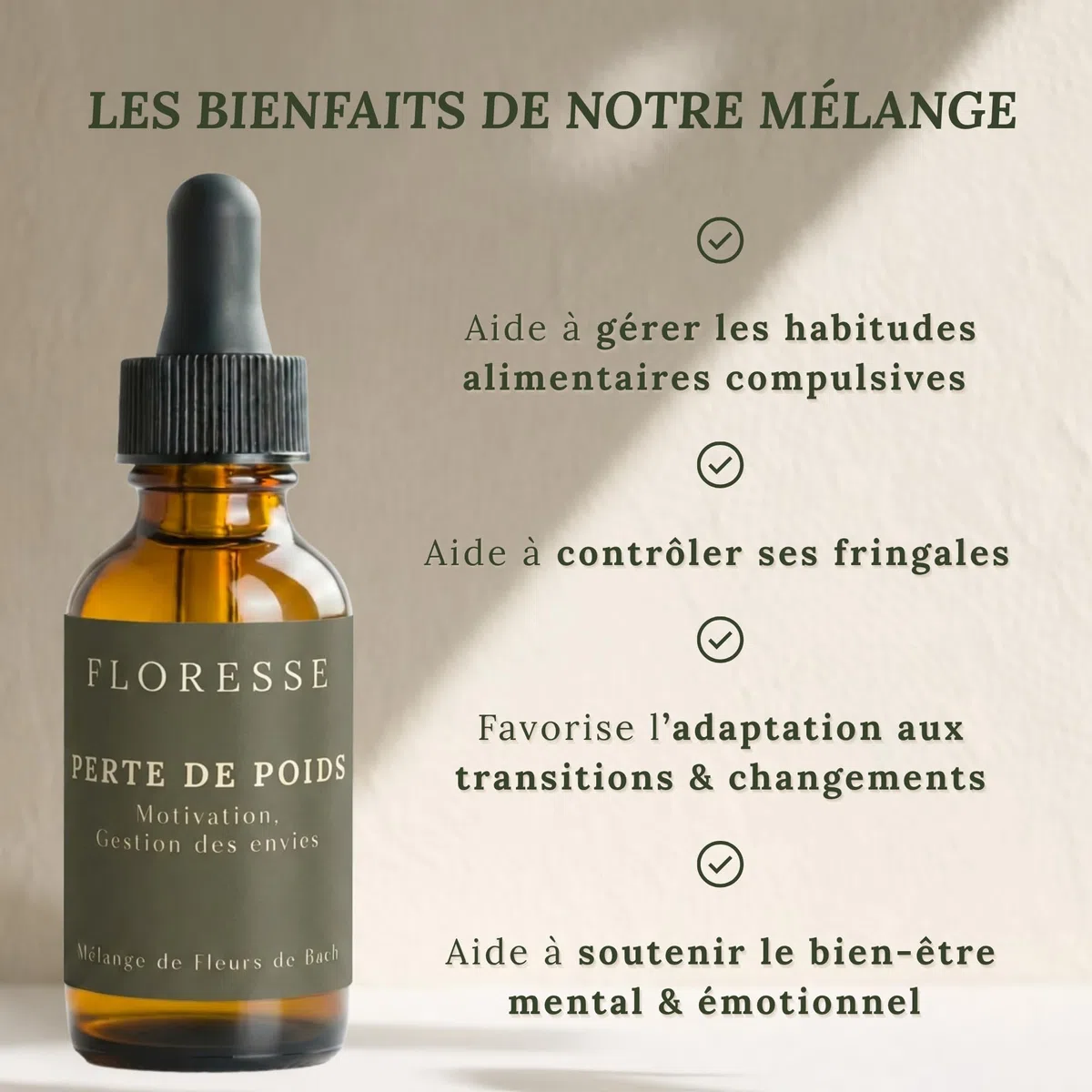 Conseil Fleur de Bach® – Fleurs de Bach PERTE DE POIDS 30ml +1 OFFERT – Cure complète – Fringales, Pulsions Alimentaires, motivation – Retrouver contrôle et équilibre – Lot 2 flacons