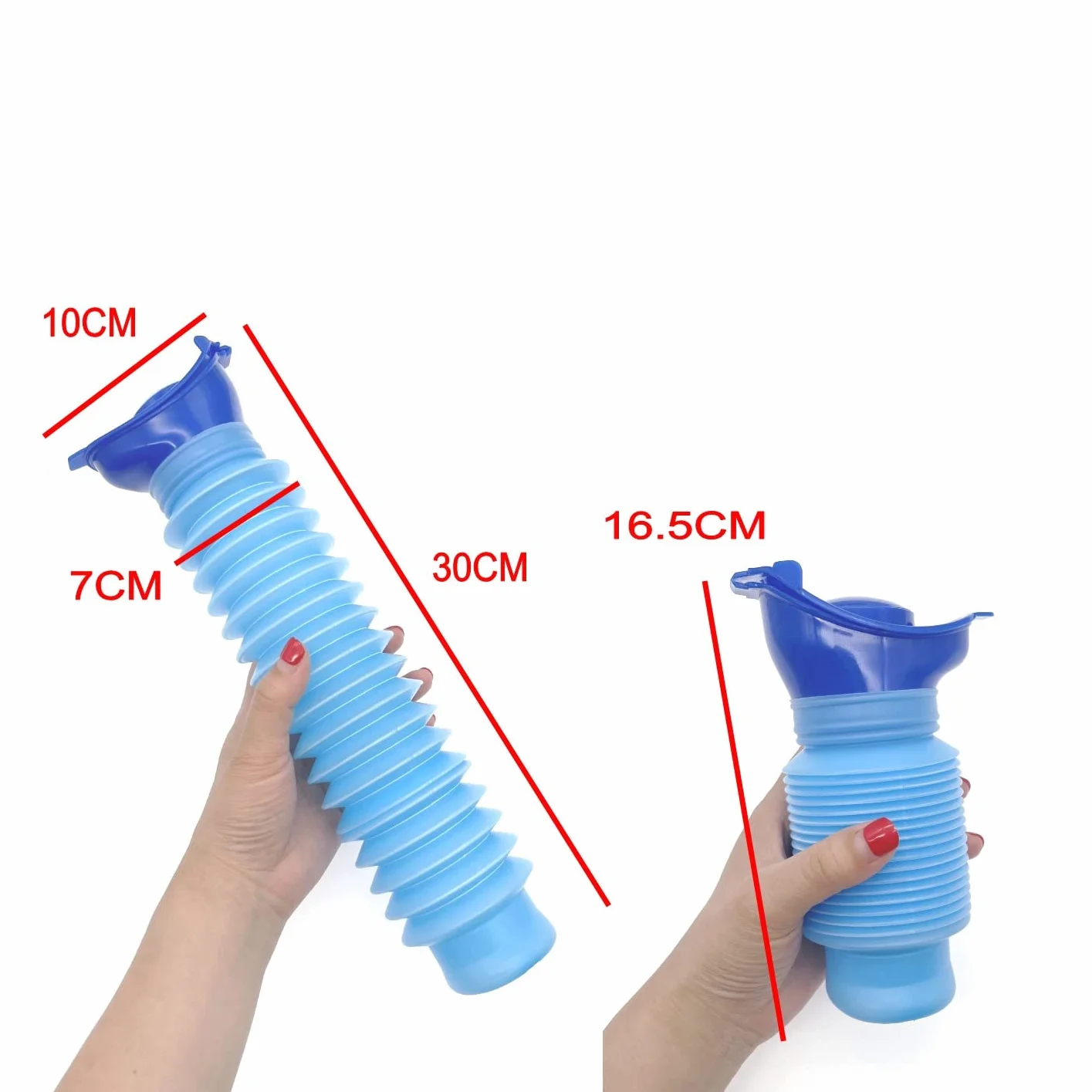 JZK Urinoir de poche portable d'urgence, réutilisable et rétractable pour homme, femme et enfant
