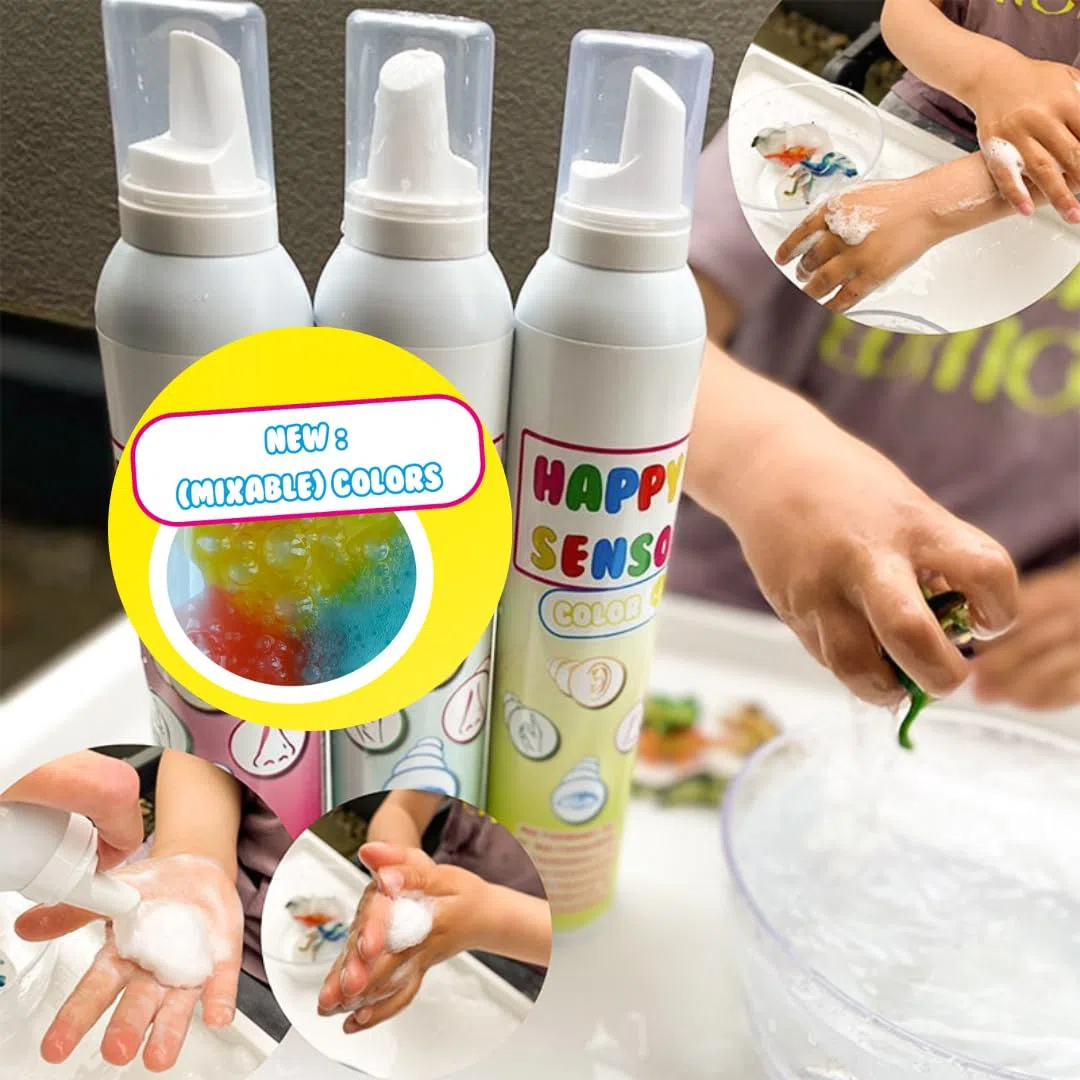 Gel sensoriel Happy Senso Artist aux propriétés multisensorielles - 300 ml en différentes couleurs et parfums - Entendez, sentez, voyez et sentez en un seul (neutre, bleu)