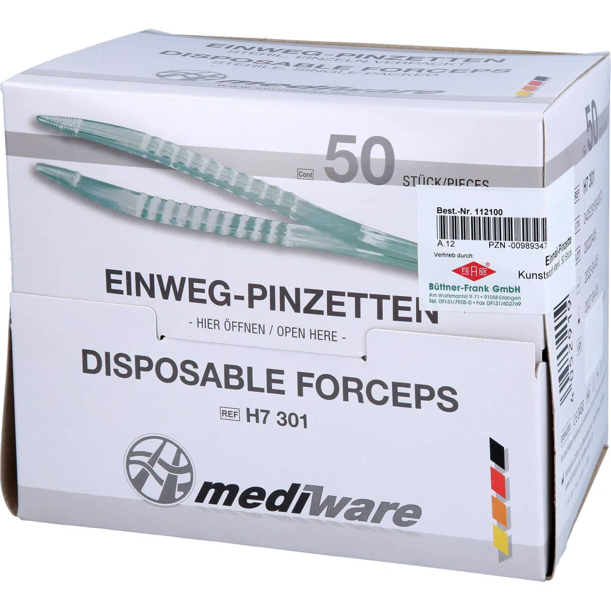 Pince à épiler une fois stérile, 50 St