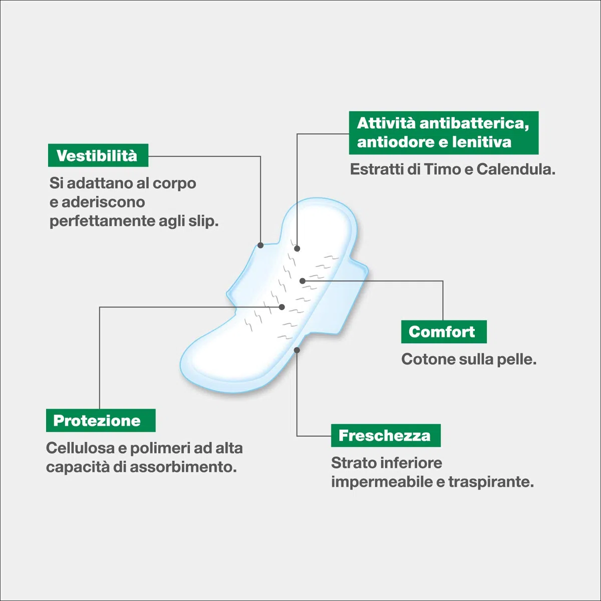 Saugella Saugella Cotton Touch Lot de 56 serviettes hygiéniques pour extérieur, jour à action anti-odeurs avec ailes en coton hypoallergénique, 80 g