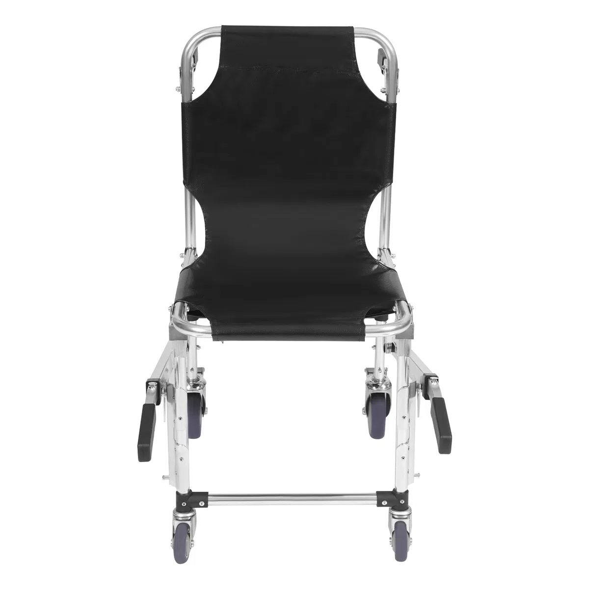 Escalier - Fauteuil roulant pliable - 160 kg - En alliage d'aluminium avec 4 roues universelles - Chaise de sauvetage pliable - Pour personnes âgées et handicapées à la maison