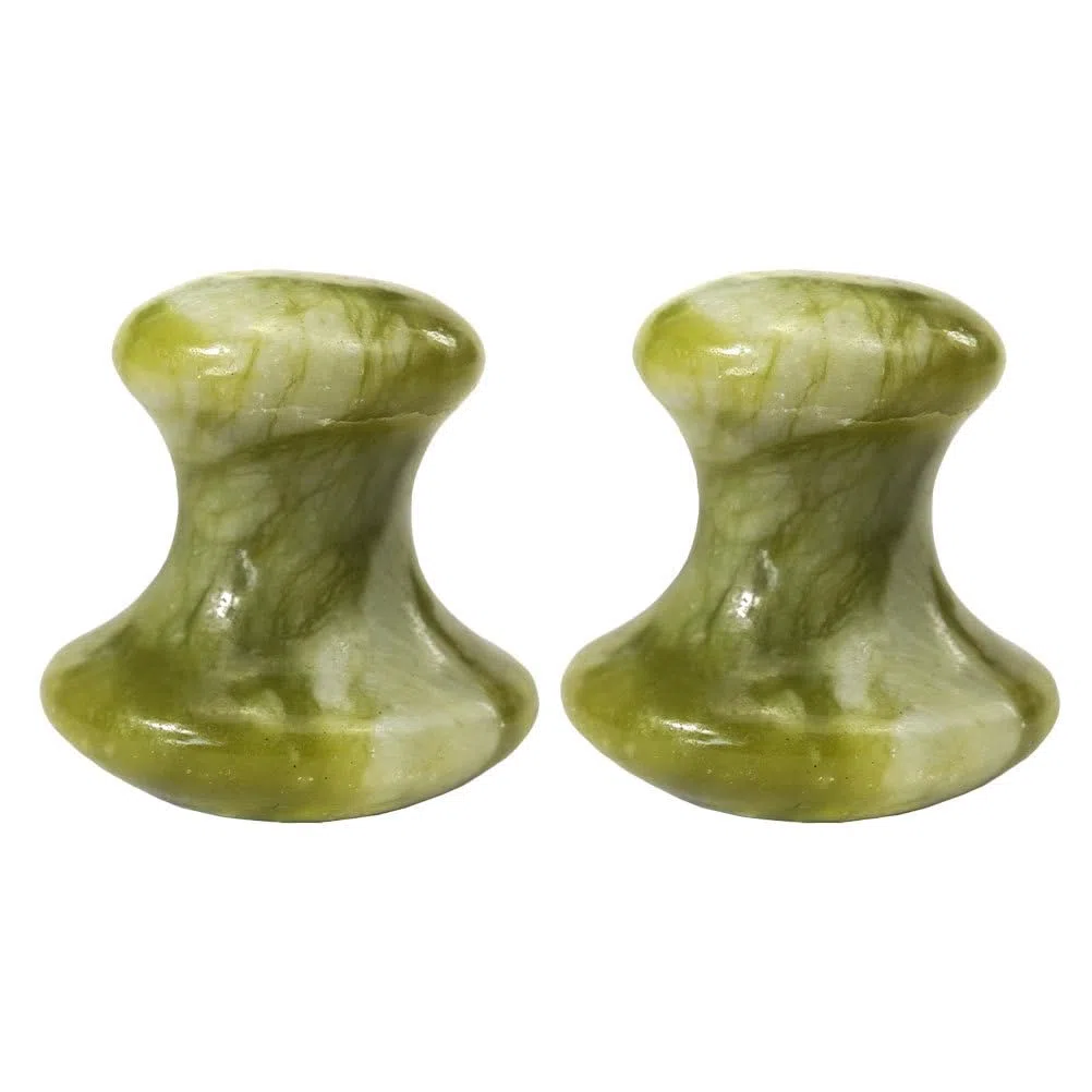 2pcs Gua Sha Tools Quartz Champignon Visage Massager Health Jade Jade Stones Champignon Retirez Les Rides Massager pour Femmes Accueil Spa rose