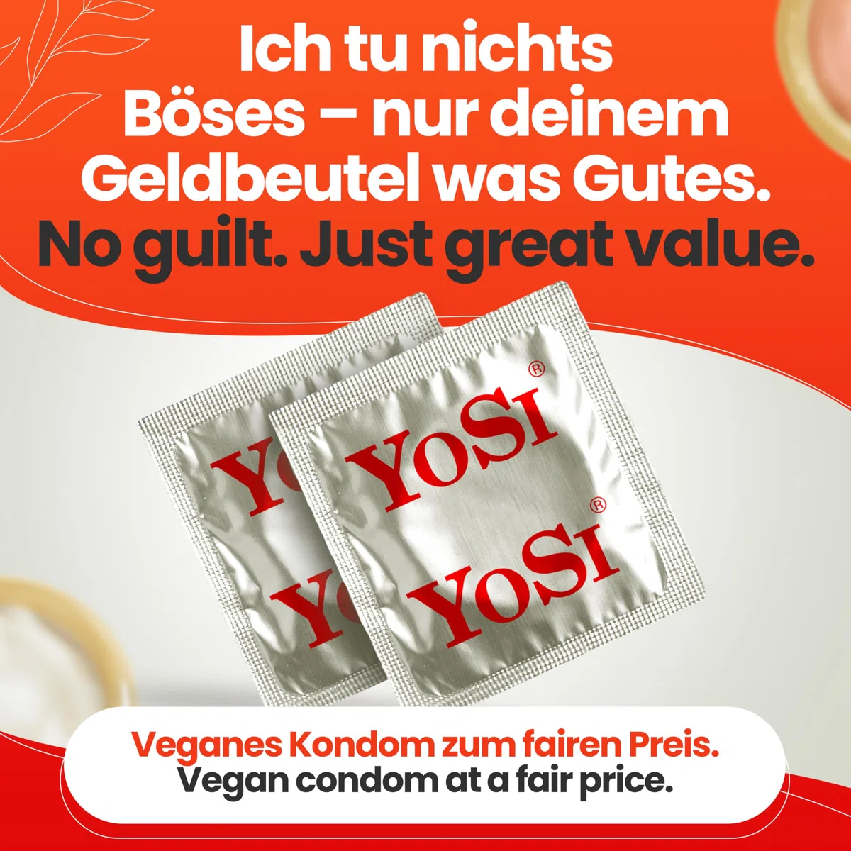 100 préservatifs de la marque YOSI « Dry » - sans lubrifiant - ajustement régulier - largeur de 53 mm - préservatifs de marque secs - préservatifs pour hommes - 100 pièces (2 x 50 pièces)