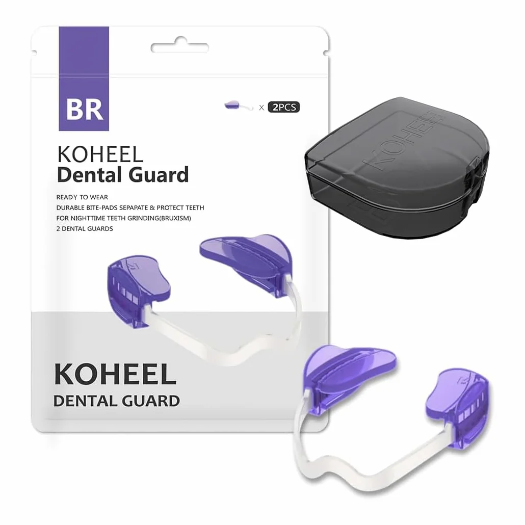 KOHEEL Gouttière Dentaire Ajustable Sans Ébullition pour Bruxisme, Protège-Dents de Nuit Confortable, Soulagement des Douleurs ATM et Amélioration du Sommeil (Lot de 2)