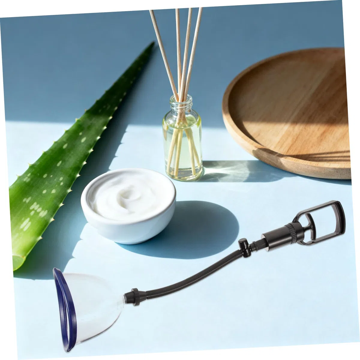 Tube et Caoutchouc Salon Plastique Poignée pour Manuels Appareil Massage Poitrine Home Spa