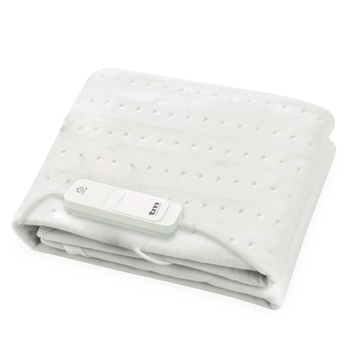 TM Electron Surmatelas Chauffant électrique pour lit Simple 60 W avec 3 Niveaux de température et arrêt Automatique. Dimensions : 150 x 80 cm, Blanc