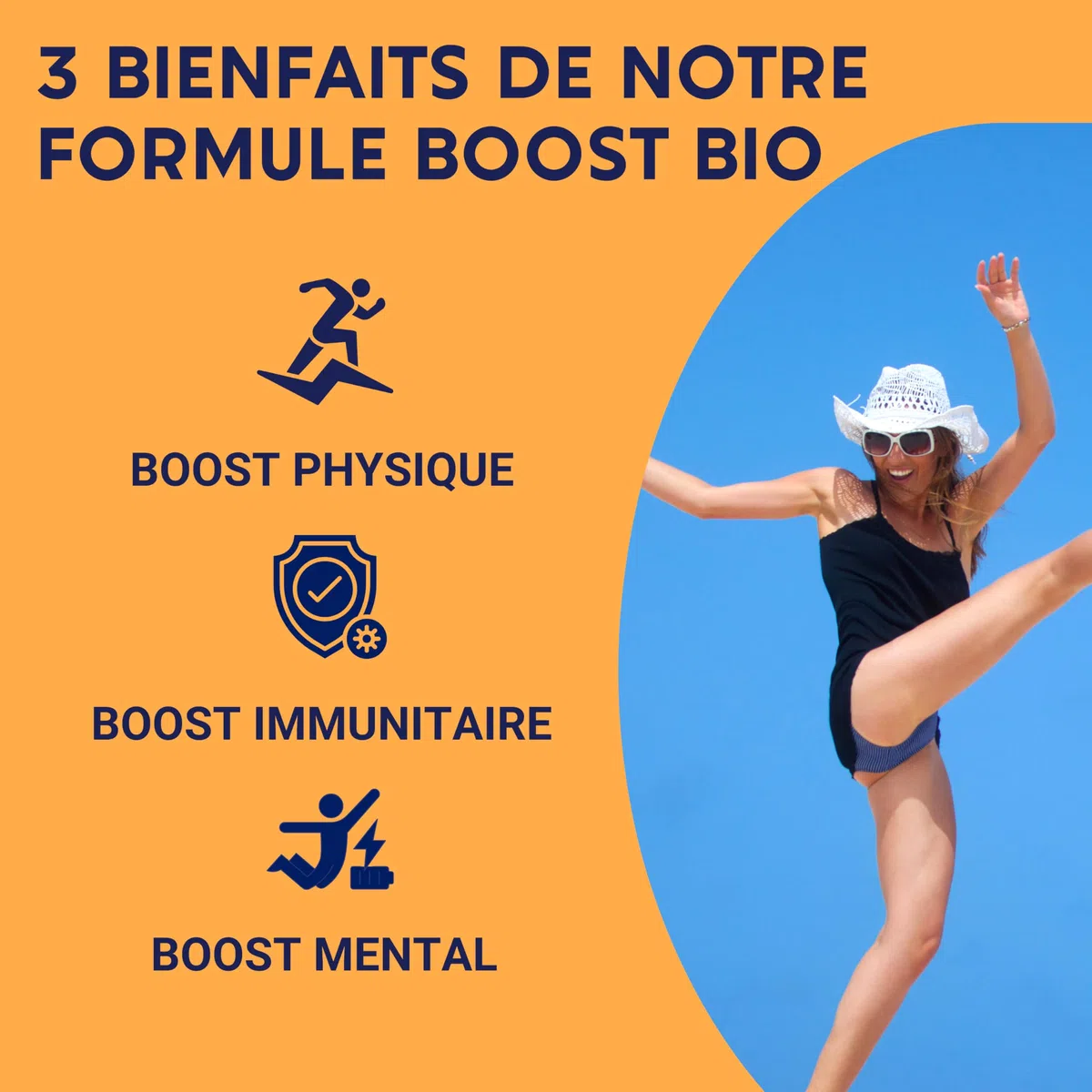 FORMULE BOOST BIO | 4G : Ginseng, Gelée royale, Guarana, Gingembre + Acérola | Complement Alimentaire Anti-Fatigue | Immunité et Energie | Fabriqué en France