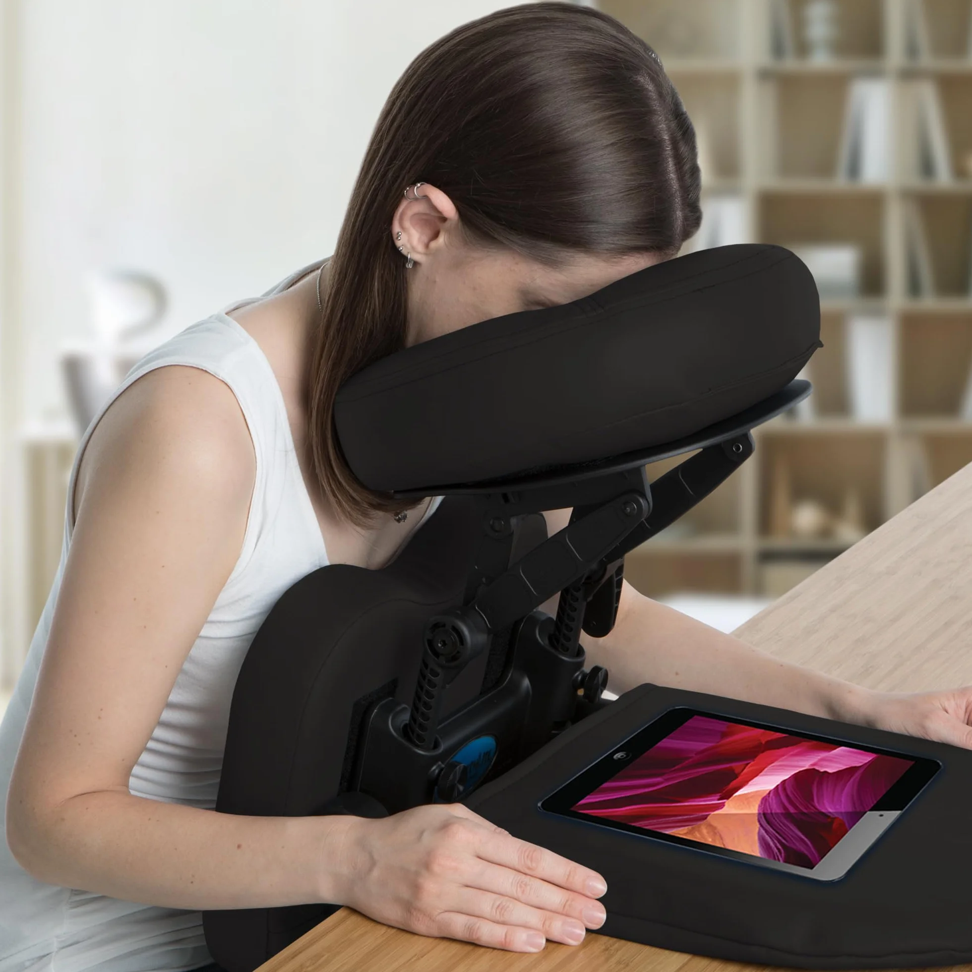 EARTHLITE Travelmate Accessoire pour table de massage - kit de massage têtière et dessus de table, équipement pour récupération post-vitrectomie