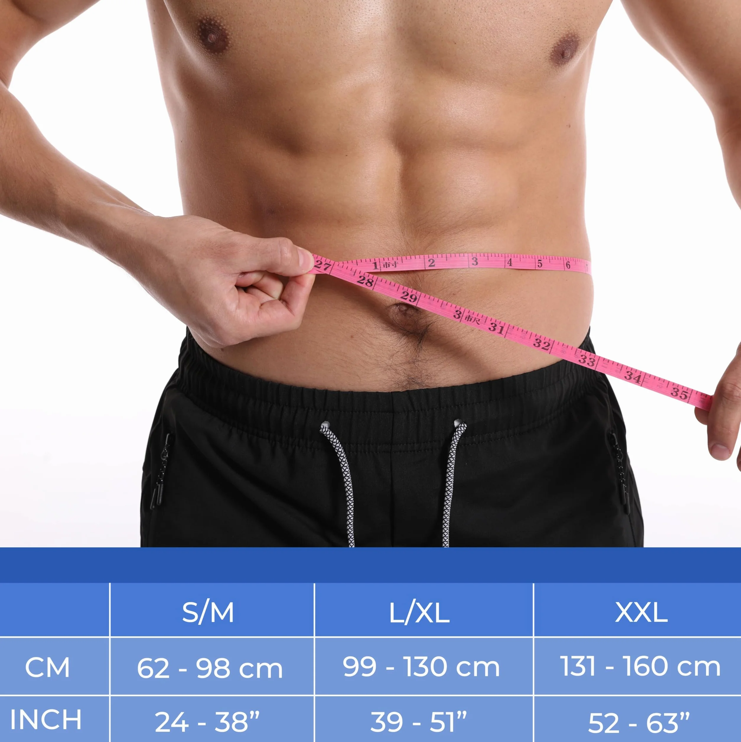 Ceinture pour hernie ombilicale. Ceinture abdominale pour hernie ombilicale avec coussinet de compression. Ceinture médicale avec soutien ombilical: soulage douleur. Capacité de thermorégulation(L/XL)