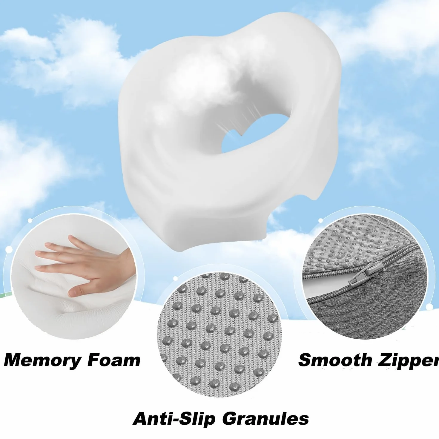 Coussin Massage Visage en Mousse à Mémoire,Oreiller de Massage Facial avec Trou Respirant,Ergonomique Coussin Visage pour Spa Salon Beauté,Écoles et Bureaux