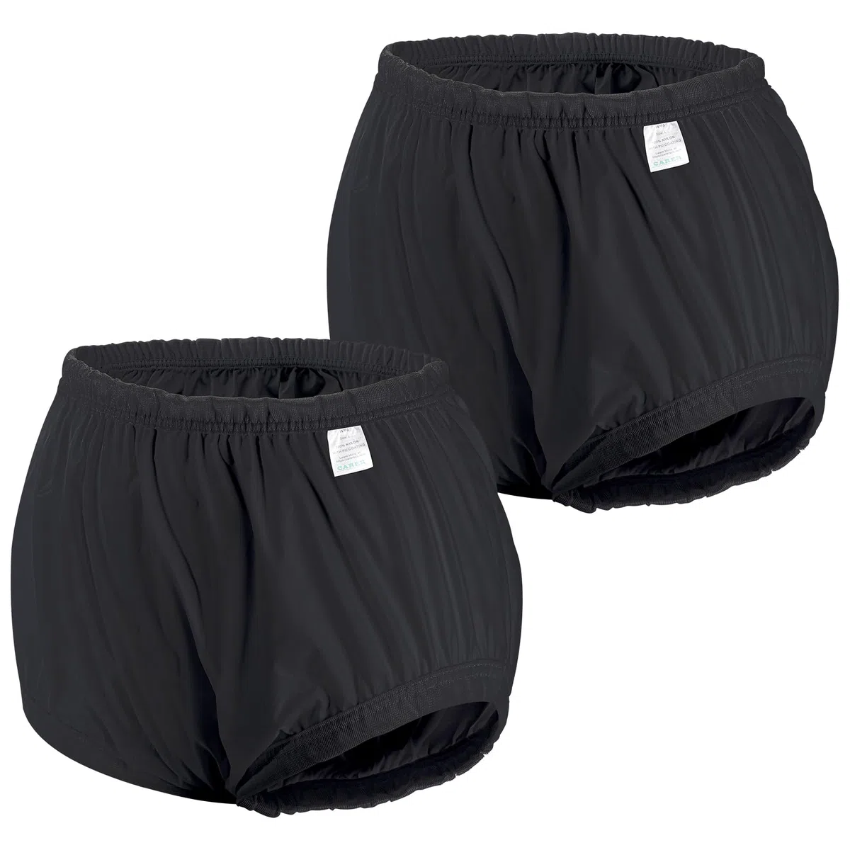 Carer 2 Pièces Couvre-Couches pour Adultes pour Incontinence Sous-Vêtements Imperméables Antifuites Lavables Réutilisables Unisexes Noirs Taille M
