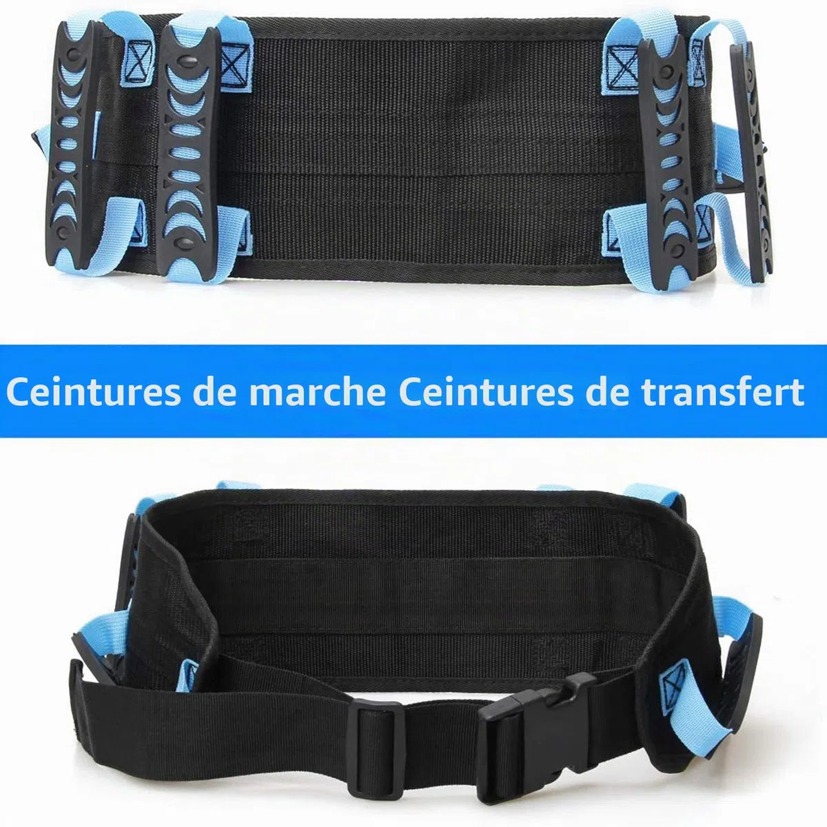 TINAYAUE Ceinture de Gait avec poignées Personnes âgées Ceinture d'assistance Rembourrée Protection Sécurité Soulèvement du Patient Robuste avec Sangles pour Handicapés Personnes blessées