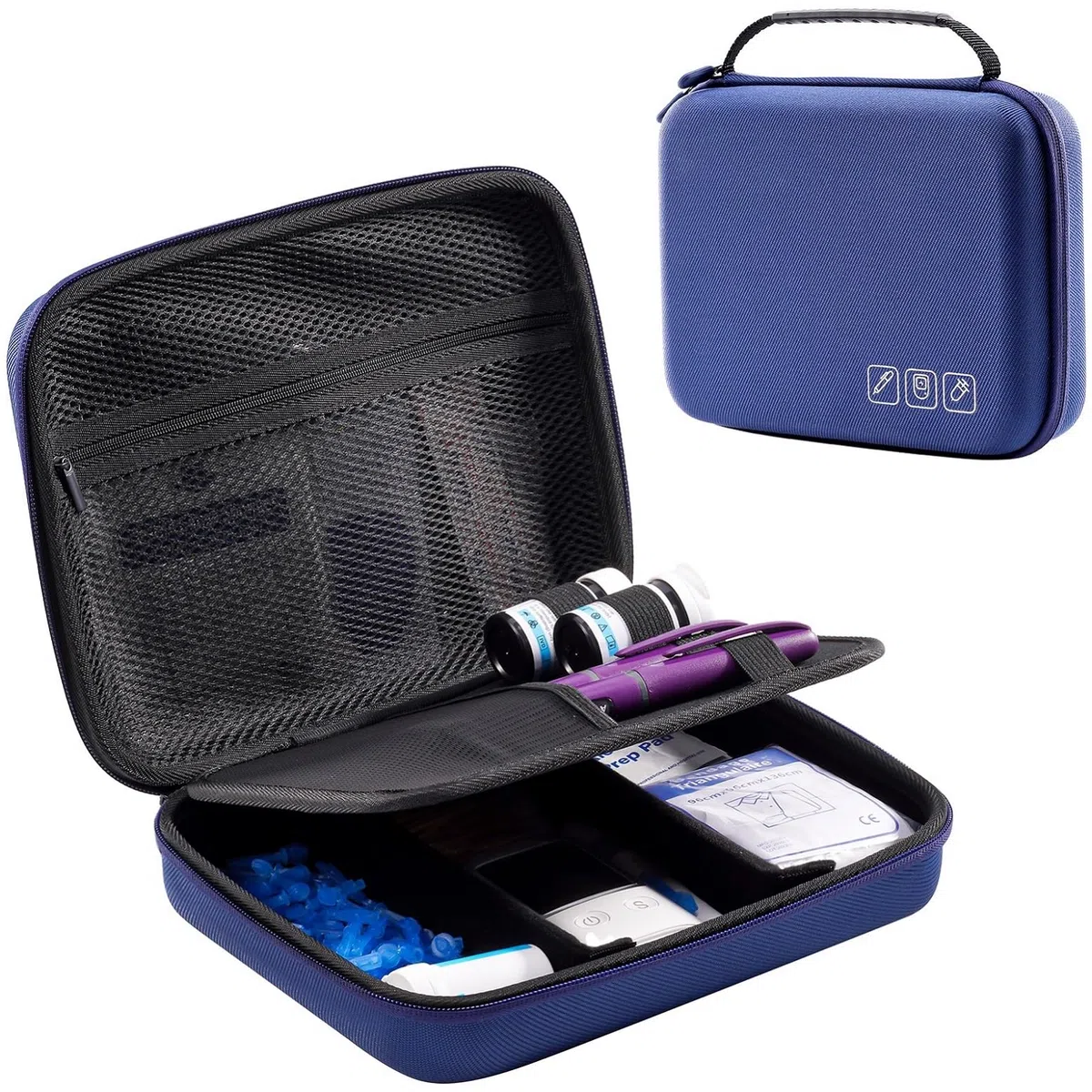 ProCase Étui Voyage de Insuline Médicament, Trousse à Insuline Diabétique Pratique, Sac Diabète de Stylos à Insuline, Seringues et Aiguilles, Coque Voyage Insuline