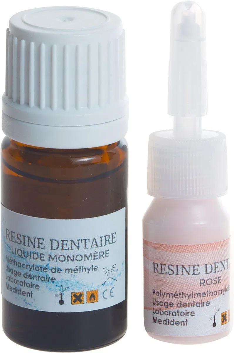 RESINE DENTAIRE ROSE | MEDIDENT |- réparations des prothèse dentaires-dentier cassé-dent détachée