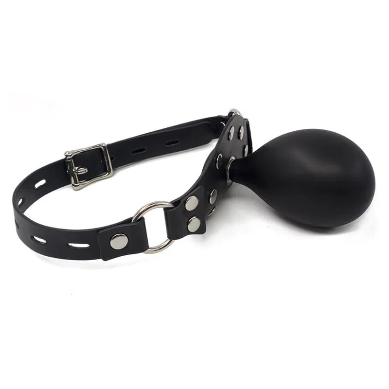 Bondage Masters Ball Gag Bâillon buccal gonflable verrouillable en latex et silicone
