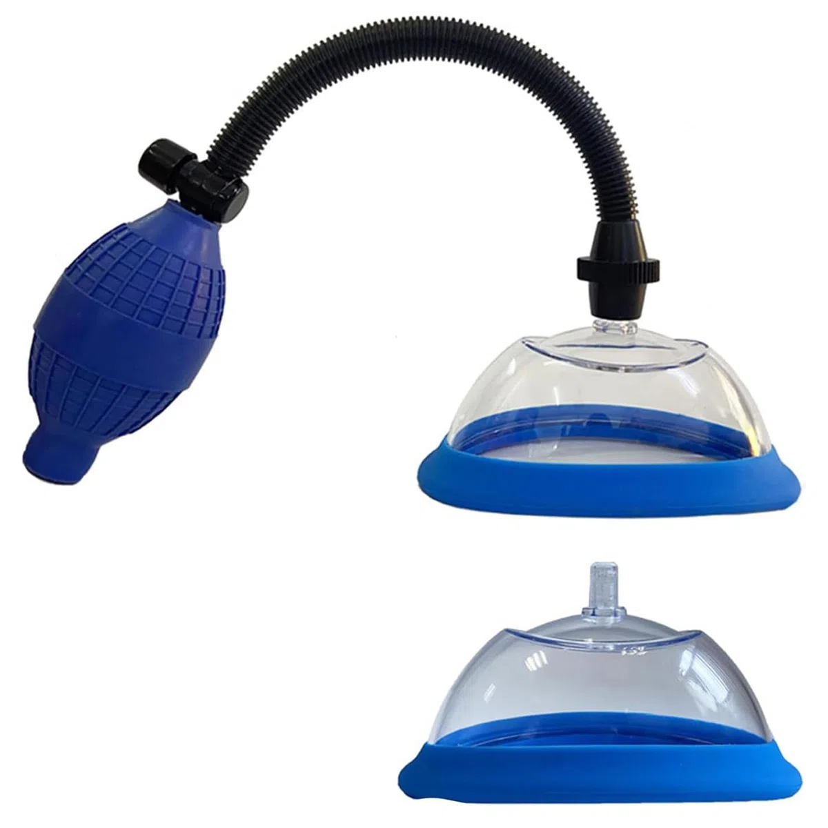 de pompe vaginale pour tétons, 2 pièces, succion de clitoris, ventouse vaginale, ventouse de clitoris, masseur de sein, pompe à chatte sous vide, jouet sexuel pour femmes et couples(Blau)