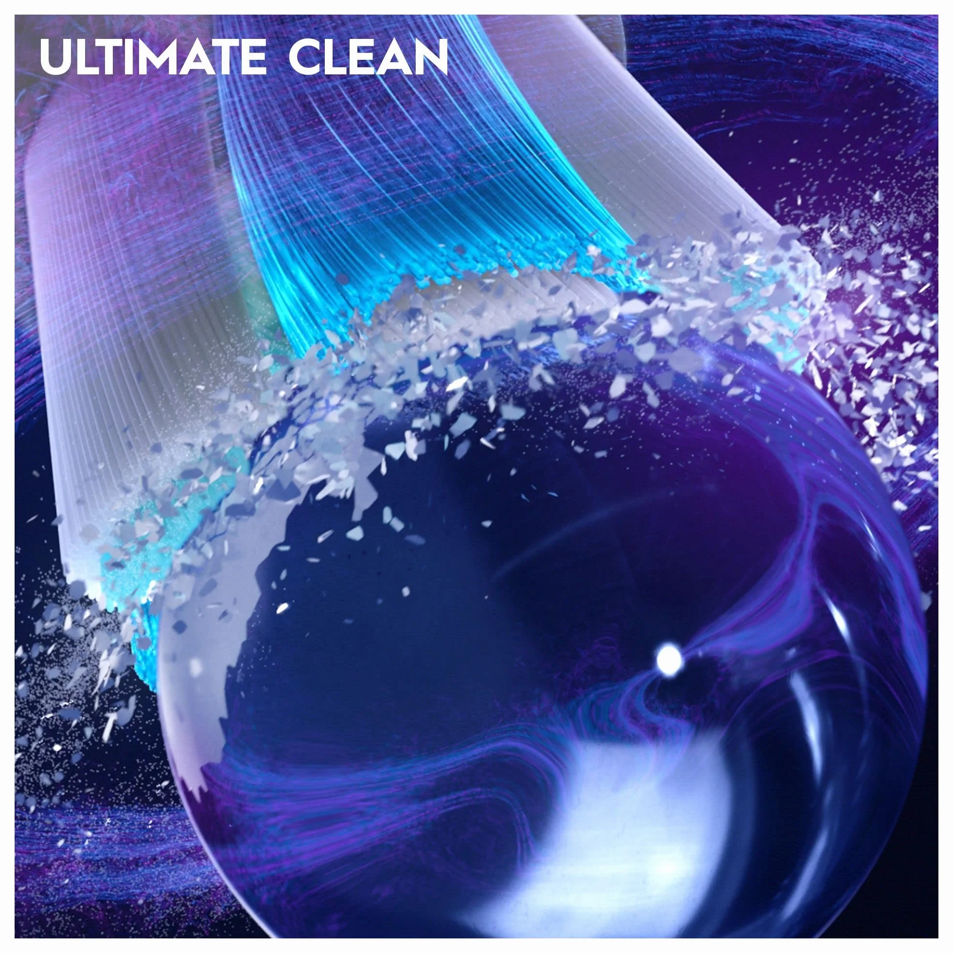 Oral-B iO Ultimate Clean, Embout, Pack de 2 Brossettes de Rechange, pour Brosse à Dents Électrique Jusqu’à 100% d’élimination de la Plaque Dentaire, Blanc