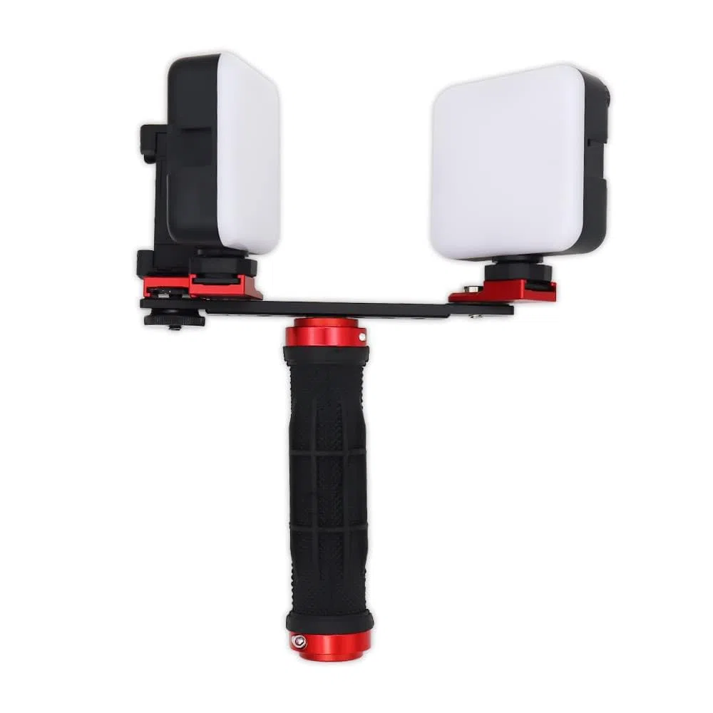Kit de photographie dentaire – Téléphone portable double lumière avec poignées Bluetooth pour macro photographie dans les cliniques dentaires, soins bucco-dentaires, nail art, tatouages, insectes