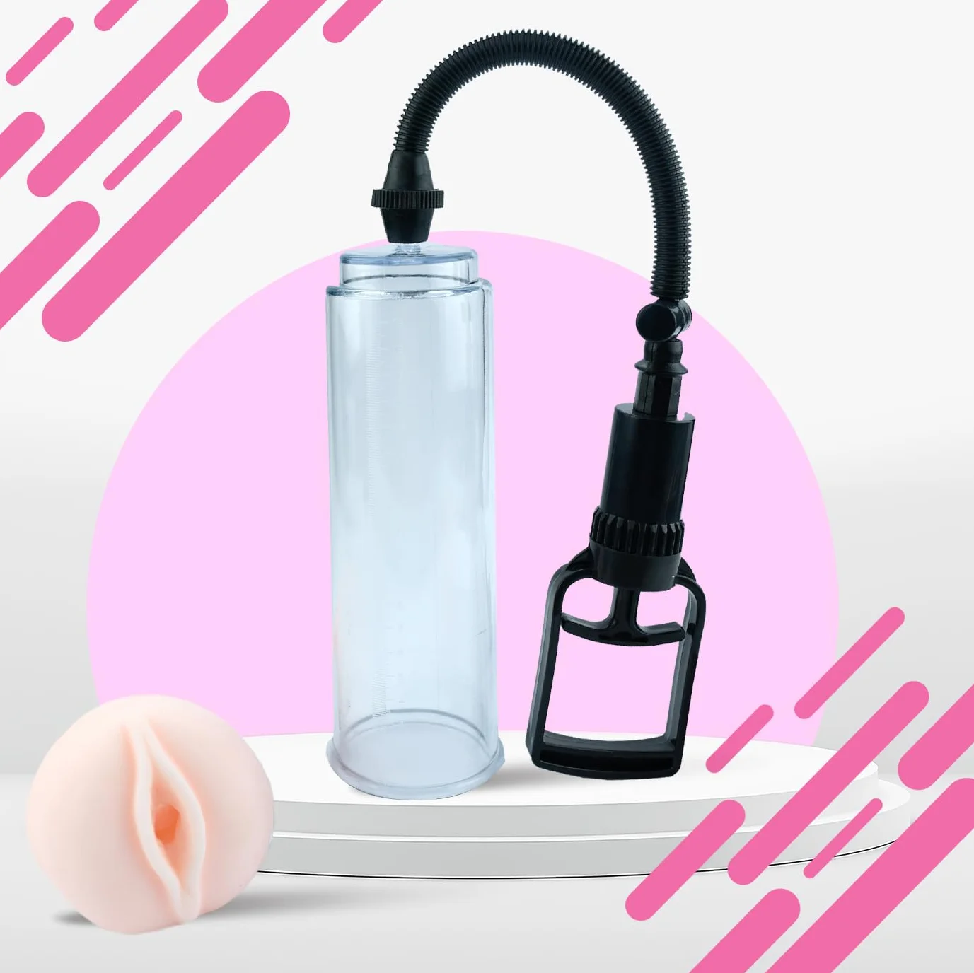 Pompes à pénis 20cm ⌀6.8cm masturbateur Homme Transparent ABS TPE Pompe à Penis pour Homme Agrandir le Pénis Masculin sex homme FOPS P02-10