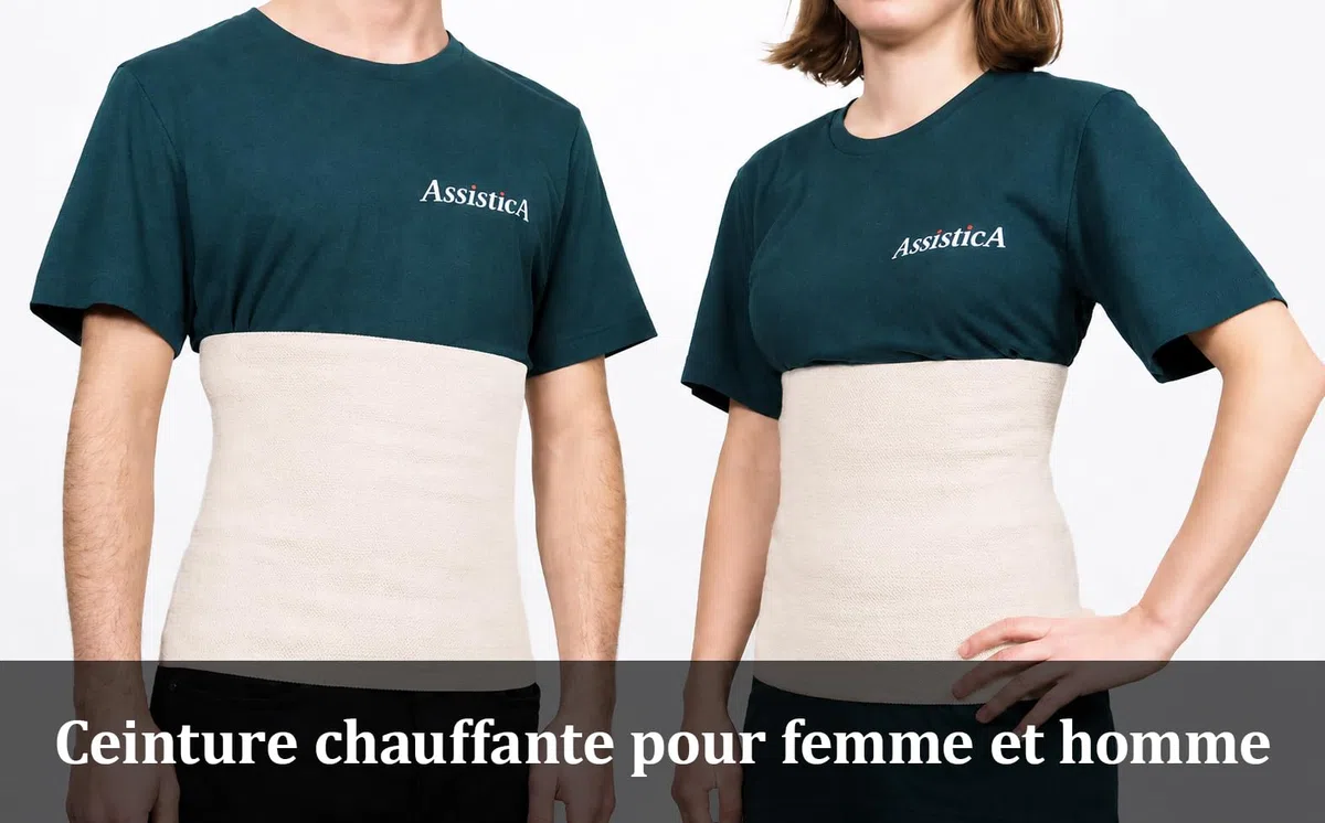 Ceinture Chauffante Dos et Reins, avec Laine Mérinos, Angora et Coton, Chauffe-reins Thermique élastique pour Femmes et Hommes, Chauffe-dos pour Dos et Taille (XX-Large)
