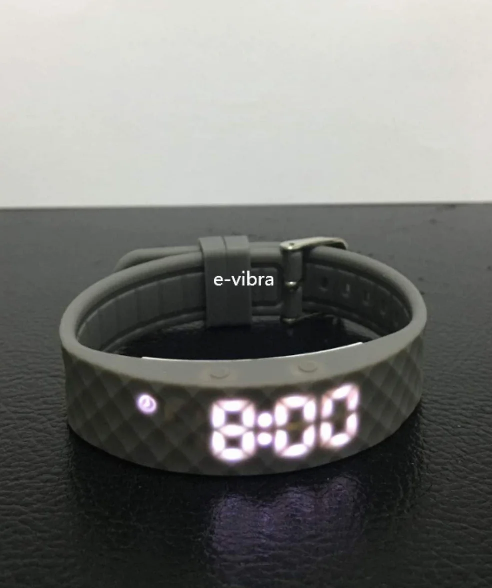 Montre d'apprentissage de la propreté – Montre vibrante silencieuse rechargeable – Montre de rappel médical – avec minuterie et 15 alarmes quotidiennes (gris, taille L), Gris, L, L