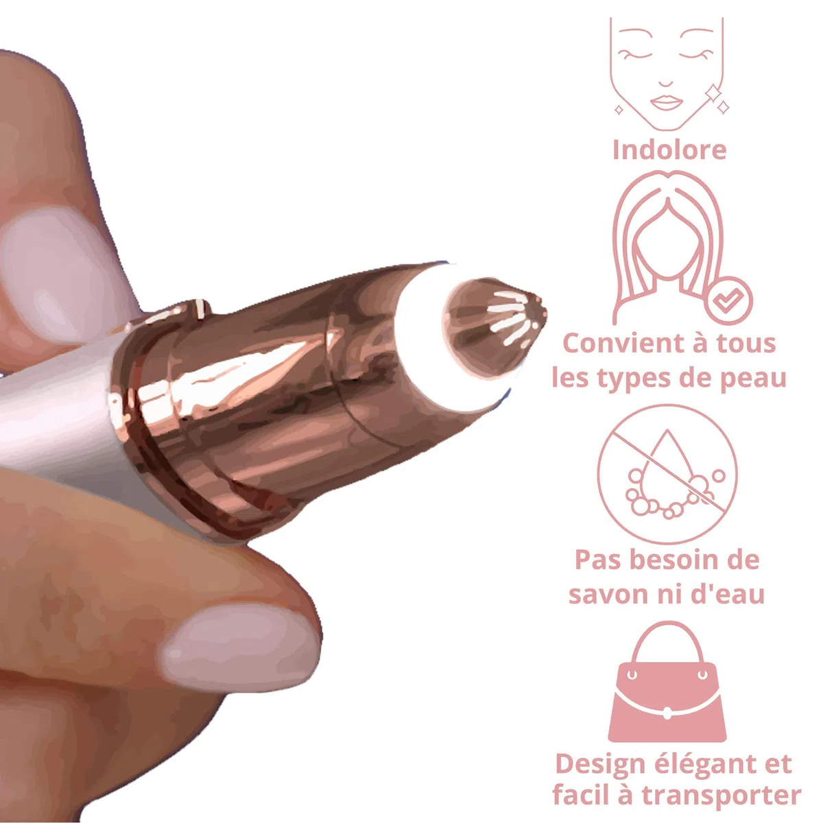 Finishing Touch Flawless Brows, Tondeuse de Précision Sourcils Rechargeable Nouvelle Génération, Doux et Sans Danger, Blanc