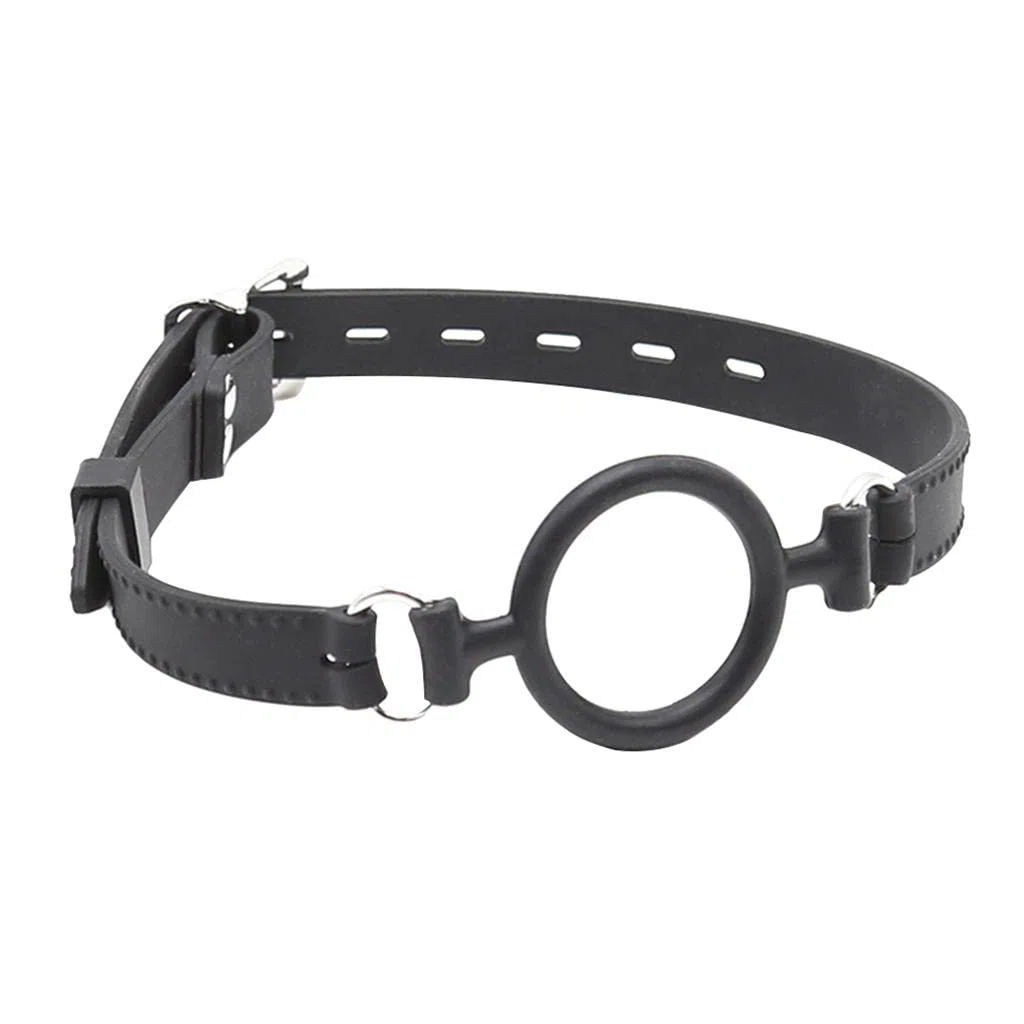 Bâillon En Forme de O, Bâillon Boule pour Adulte, Harnais de Tête avec Sangle Ajustable pour, Jeux de Rôle, Chambre à Coucher, Couples
