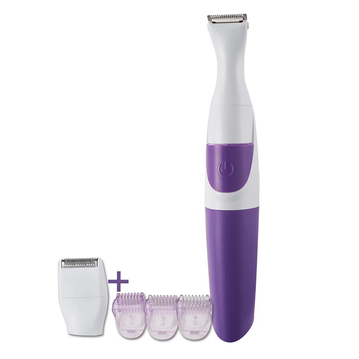 Tondeuse à Cheveux 2 en 1 étanche pour Femmes, Tondeuse électronique Lavable pour Ligne de Bikini, Utilisation Humide et Sèche, Violet
