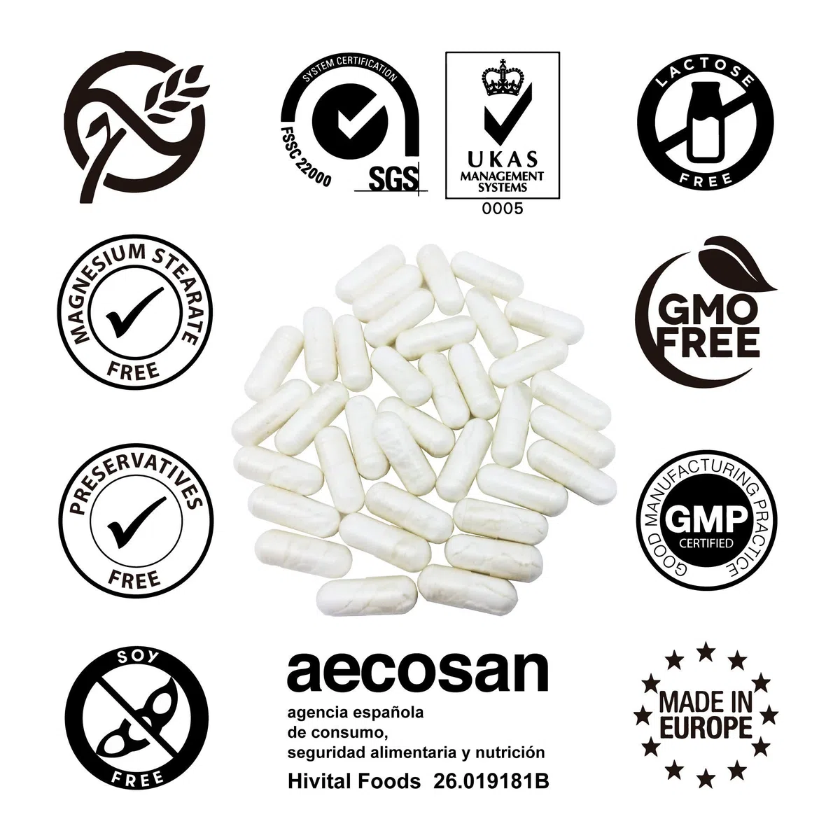 Glucosamine avec Chondroïtine. 365 gélules pour 4 mois de de traitement. 1500 mg de Glucosamine Marine 2KCL, Chondroïtine Marine, MSM, Boswellia Serrata et Quercétine. Fabriqué en Europe par HIVITAL