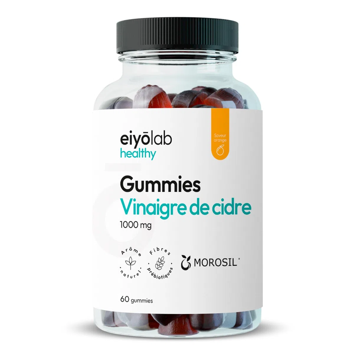 Gummies Morosil® - Vinaigre de Cidre | Digestion - Perte de Poids - Brûle Graisses | Vinaigre de cidre avec la "mère" | Morosil™ issu d’Orange Sanguine | Gummies Goût Orange | Sans Gélatine | Eiyolab