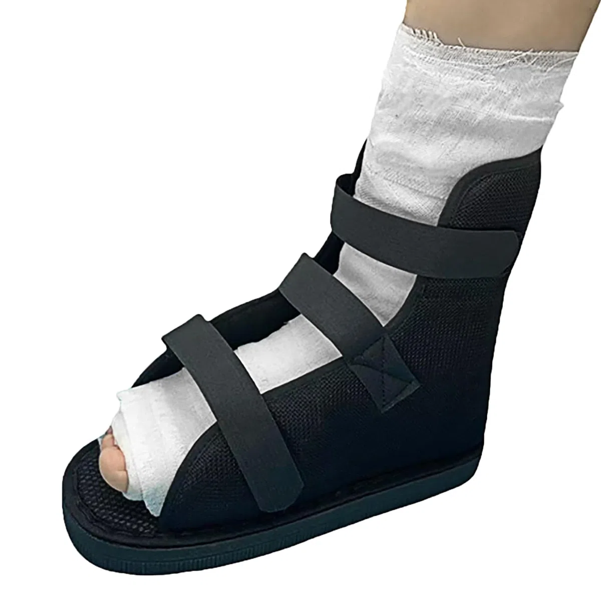 Chaussure de Plâtre Post-Opératoire Chaussons Rééducation Fracture au Pied Chaussure de Fixation Fracture Cheville Pied Réglable Respirant Pied Gauche et Droit Universel