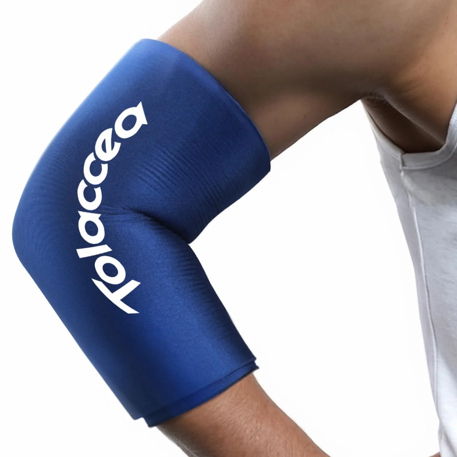 Poche de Glace Genou ou Coude pour Thérapie chaude et froide, Poche de froid flexible de manchon de compression froid Gel réutilisable pour soulager la douleur au coude(Bleu, M)(1 Pièce)
