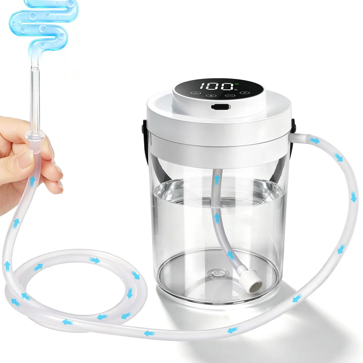 système d'irrigation intestinale électrique pour usage domestique, appareil de lavement avec réservoir d'eau 1,5L, réglage de débit sur 100 niveaux – pour lavements simples à la maison