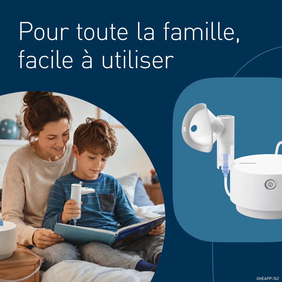 OMRON X105 Advanced Versatile Nébuliseur – Inhalateur respiratoire pour le rhume, l'asthme et la bronchite – Nebulisateur médical pour toute la famille – Technologie AVT – Avec accessoires
